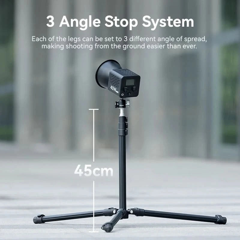Ulanzi TT43 Reversible Leg Light Stand 1.9m Foldable Portable Light Stand Tripod for Max Load 3kg for DSLR Camera Smartphone