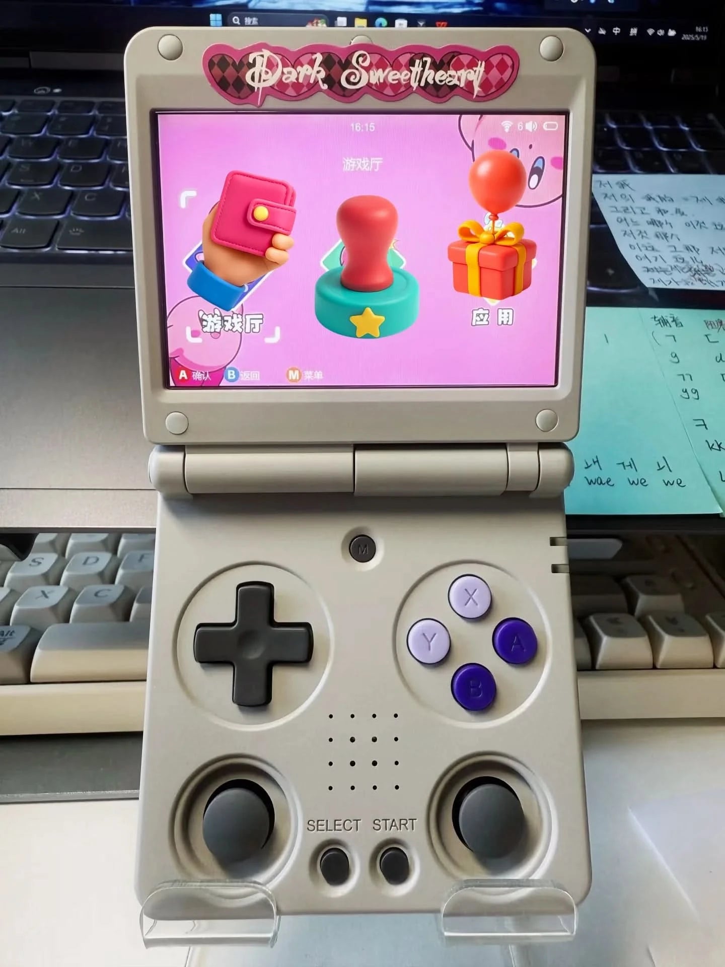 Anbernic RG34XXSP 3.4'' IPS-Bildschirm Flip Handheld-Konsole Linux System HDMI-kompatibler TV-Ausgang 256G PSP 300+ Spiele vorinstalliert