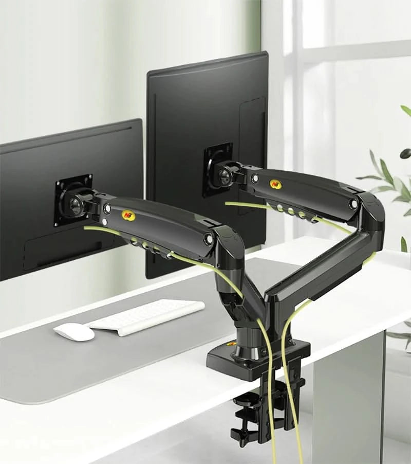 Weiße Dual-Monitorhalterung 17-30 Zoll, Halterung Belastbarkeit 2-9 kg pro Arm, NB F160