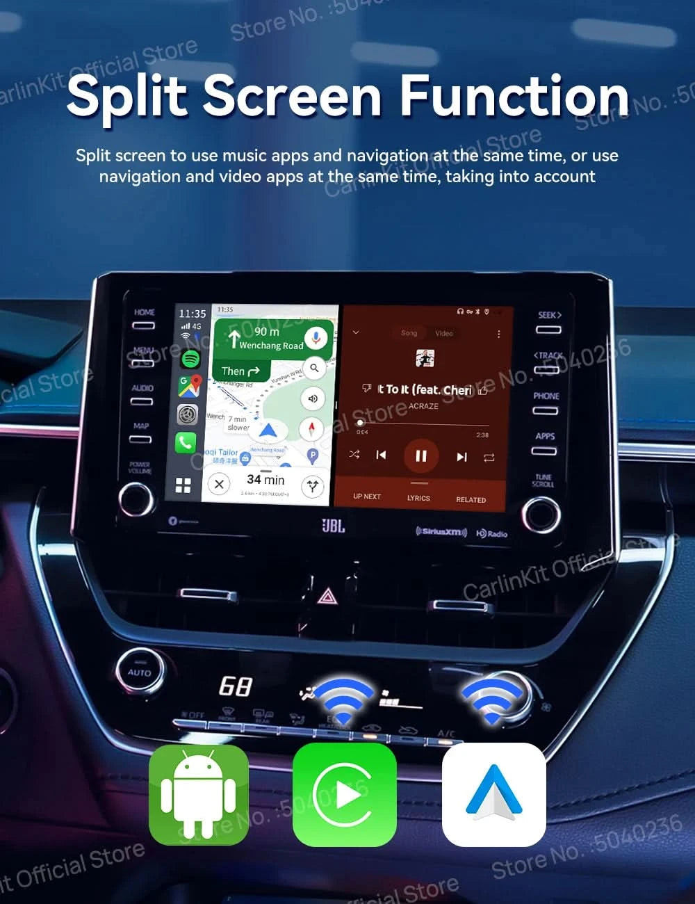 2026 CarlinKit CarPlay AI Box Android 13.0 SM6225 8-Core Android Auto Wireless CarPlay Adapter 2.4+5GGPS 64G 128G FOTA-Upgrade