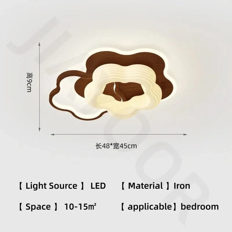 Bedroom light creamy style warm romantic children's room full spectrum eye protection designer's creative flower ceiling light