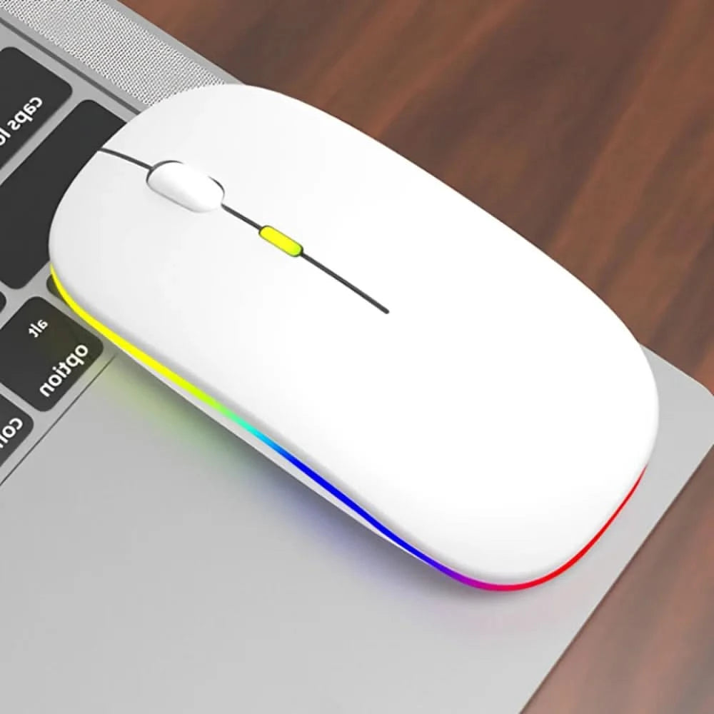 Kabellose Maus mit wiederaufladbarem Akku, 2,4 GHz, RGB-LED, Home Office