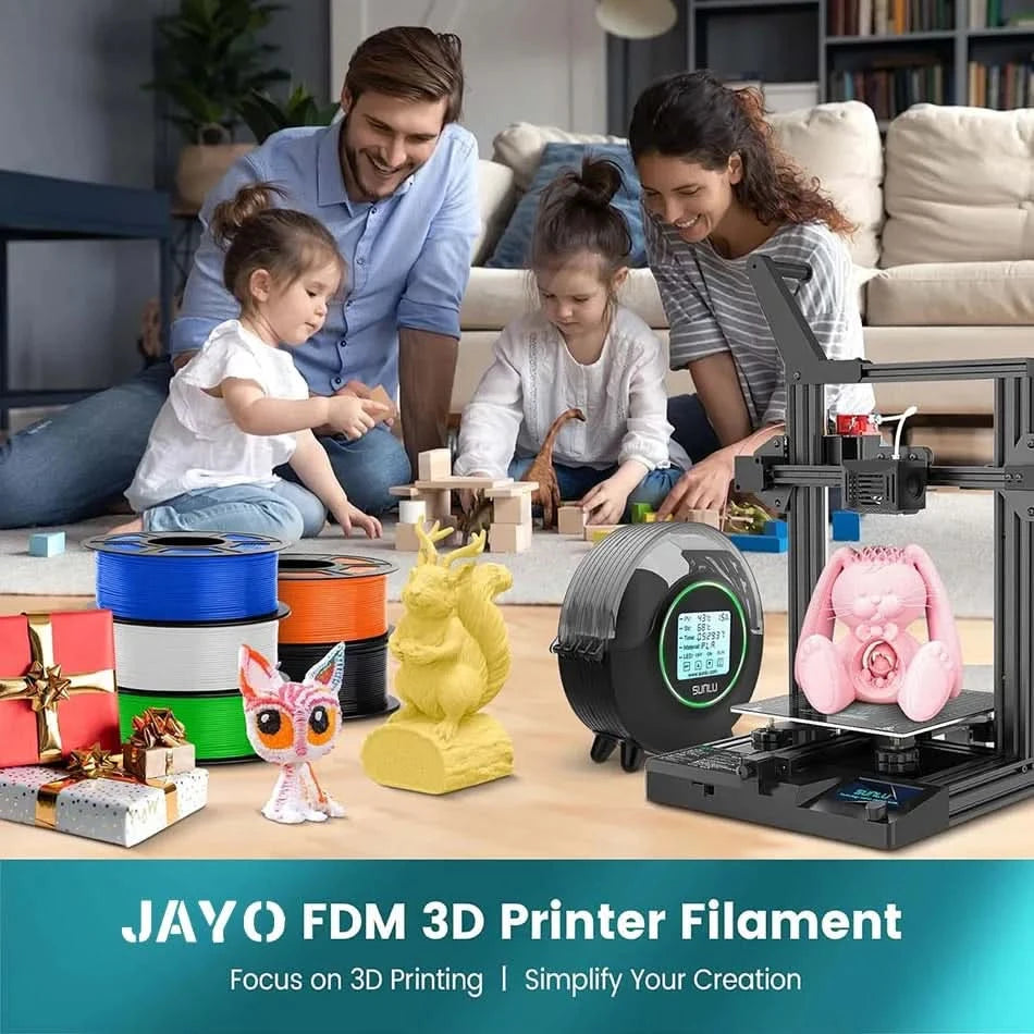 JAYO PLA Filament 1,75MM 10 Rollen/Set PLA 3D-Druckerfilament Multicolor für FDM 3D-Drucker Sauber gewickelte 3D-Druckmaterialien