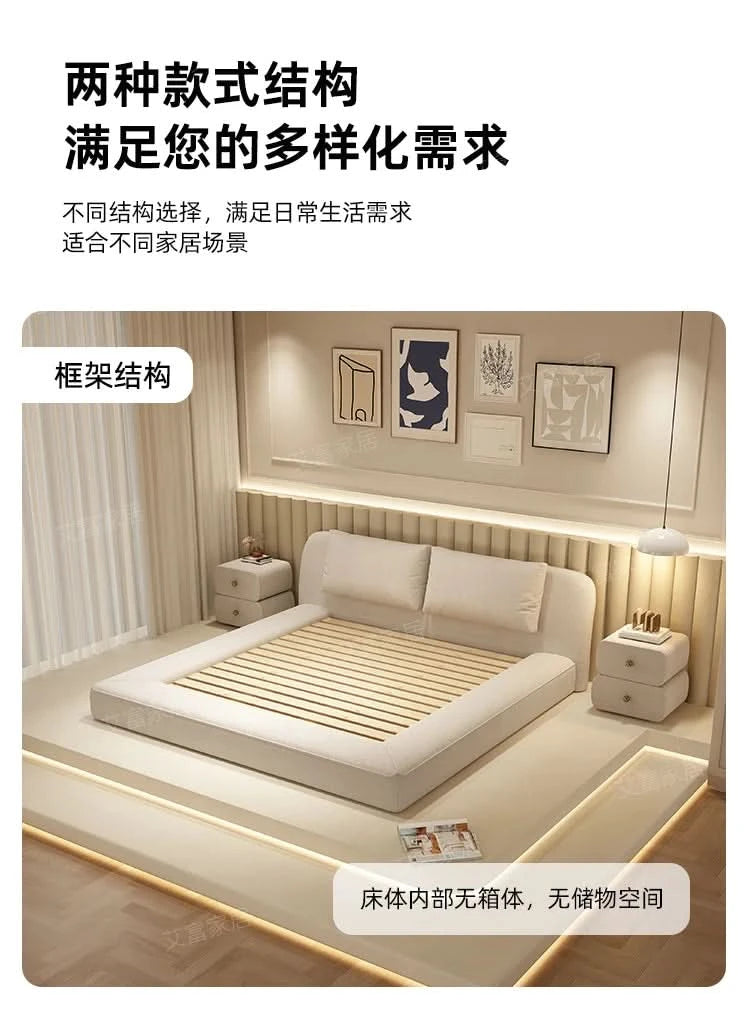 Queen Size Marriage Bed Modern Minimalist Multifunctional Bedroom Bed Storage Space Camas De Casal De Luxo Home Furniture
