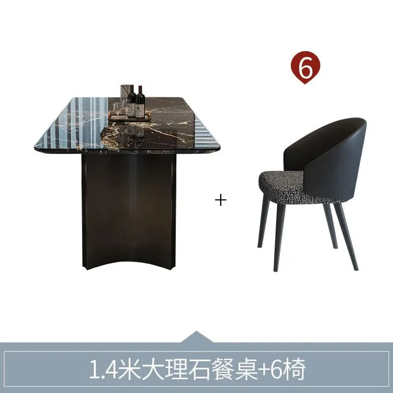 Marble Kitchen Dining Table Wall Lounge Designer Restaurant Modern Dining Table Luxury Study Mesas De Comedor Kitchen Furniture