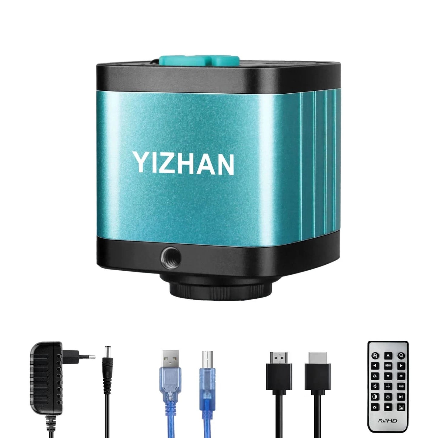 1080P 4K HD Industrial Microscope Digital Camera Via USB-C Measurement  215X/180X/130X C-Mount Lens For PCB Soldering,no base