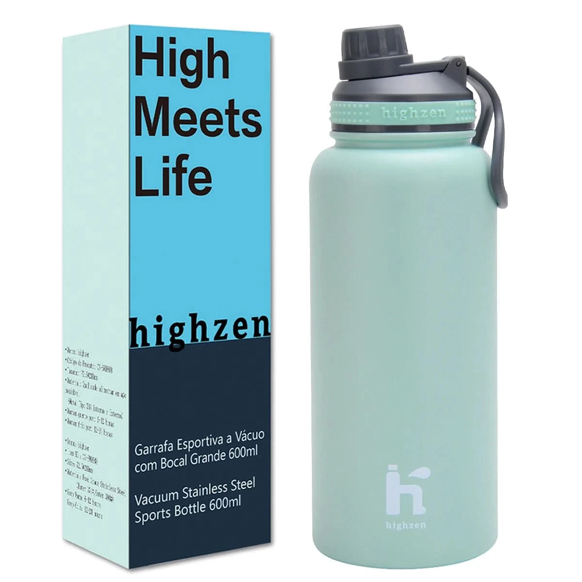 Stainless Steel Vacuum Insulated Fitness Water Thermos with 1000ML Handle
