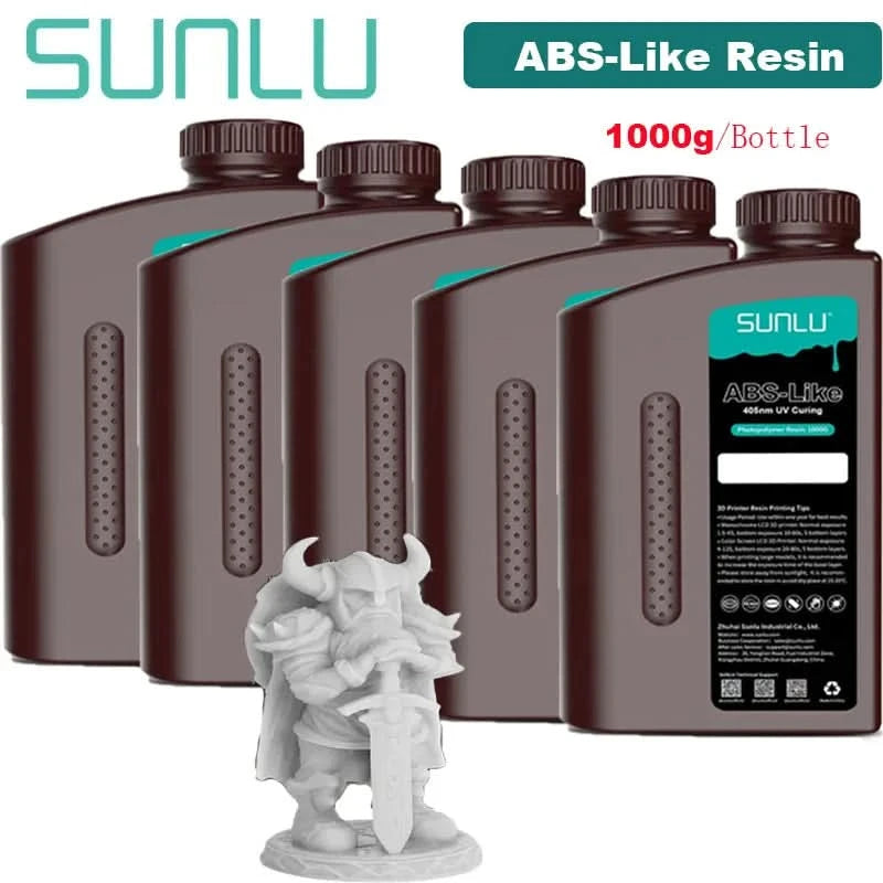 SUNLU 5KG ABS-Like/ Standard / Water-Wash/ 14K High Precision Resin 405nm Rapid UV-Curing Photopolymer Resin 1KG/Bottle