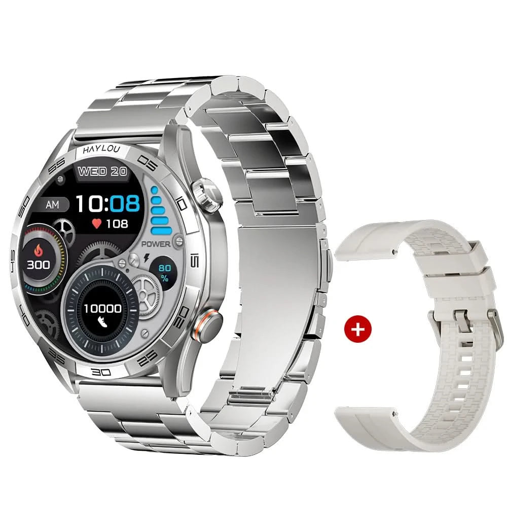 HAYLOU Solar 5 Smartwatch mit Sprachanrufen 1.58'' AMOLED Display 60Hz Smart Watch 24H Gesundheitsüberwachung Sport-Smartwatch für Herren