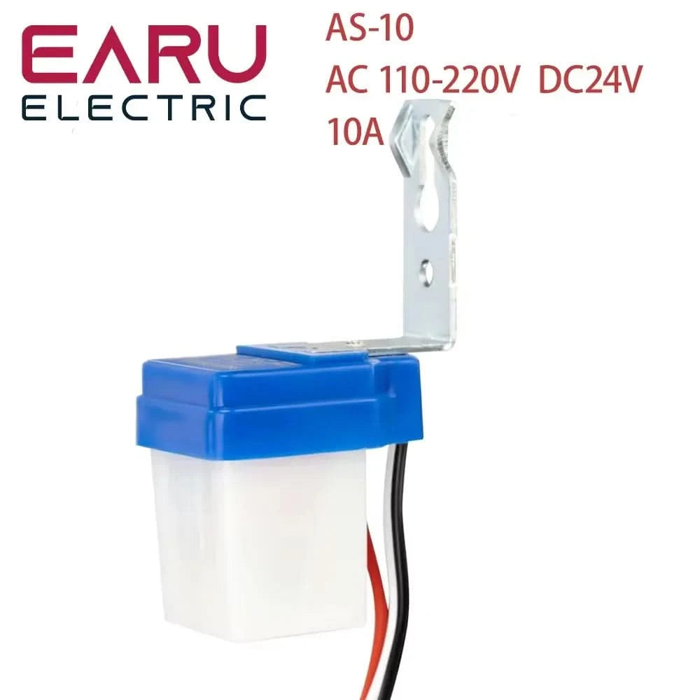 Automatischer Ein-/Aus-Lichtschalter für Straßenlaternen mit Fotozelle DC 24V AC 110V 220V 50-60Hz 10A Lichtsensor-Schalter