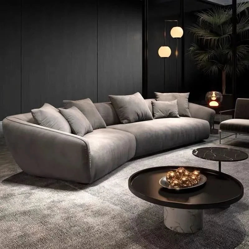 Outdoor Floor Living Room Sofas Curved Garden Lounge Minimalist Sofas Relaxing Hallway Cheap Luxury Wood Divano Home Furniture
