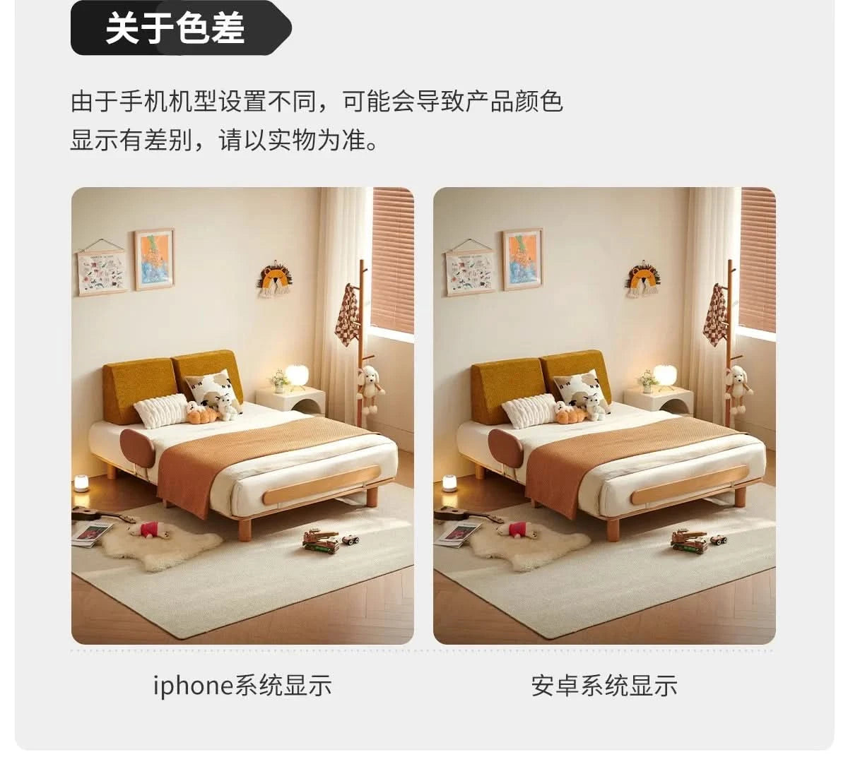 Boys and girls bed small apartment single bed 1.5 meters simple full solid wood tatami no bedside children's bed