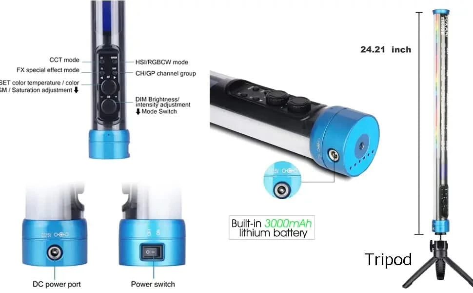 【DO BRASIL】Sokani X25 RGB LED Video Light Handheld Tube Wand Stick  CTT Photography Lighting 3000mAh APP for YouTube Tiktok