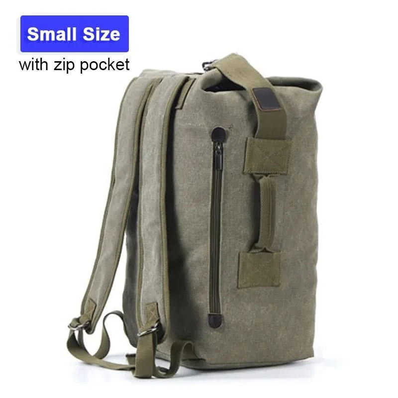 Outdoor-Reisetasche Rucksack Mode Große Kapazität Rucksack Herren Leichter Rucksack Herren Gepäck Canvas Eimer Schultertaschen für Männer