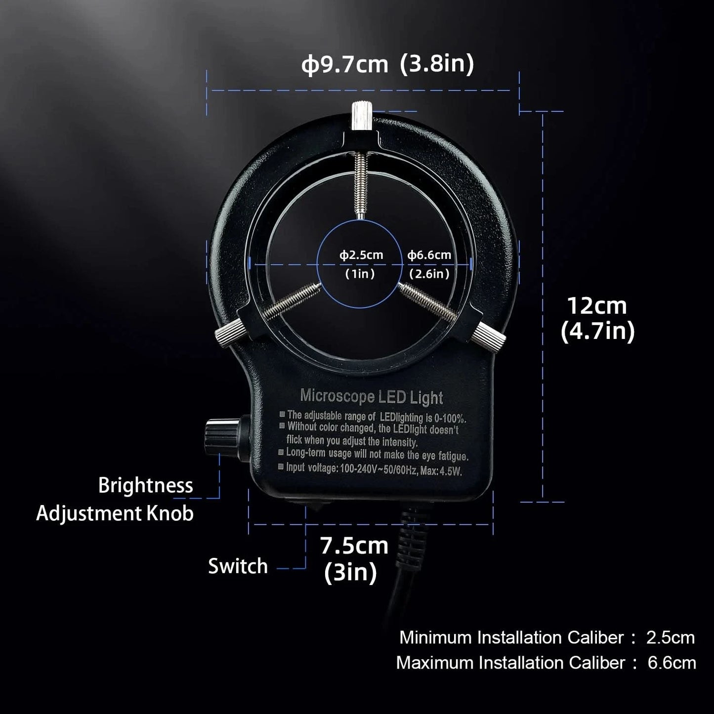 1080P 4K HD Industrial Microscope Digital Camera Via USB-C Measurement  215X/180X/130X C-Mount Lens For PCB Soldering,no base