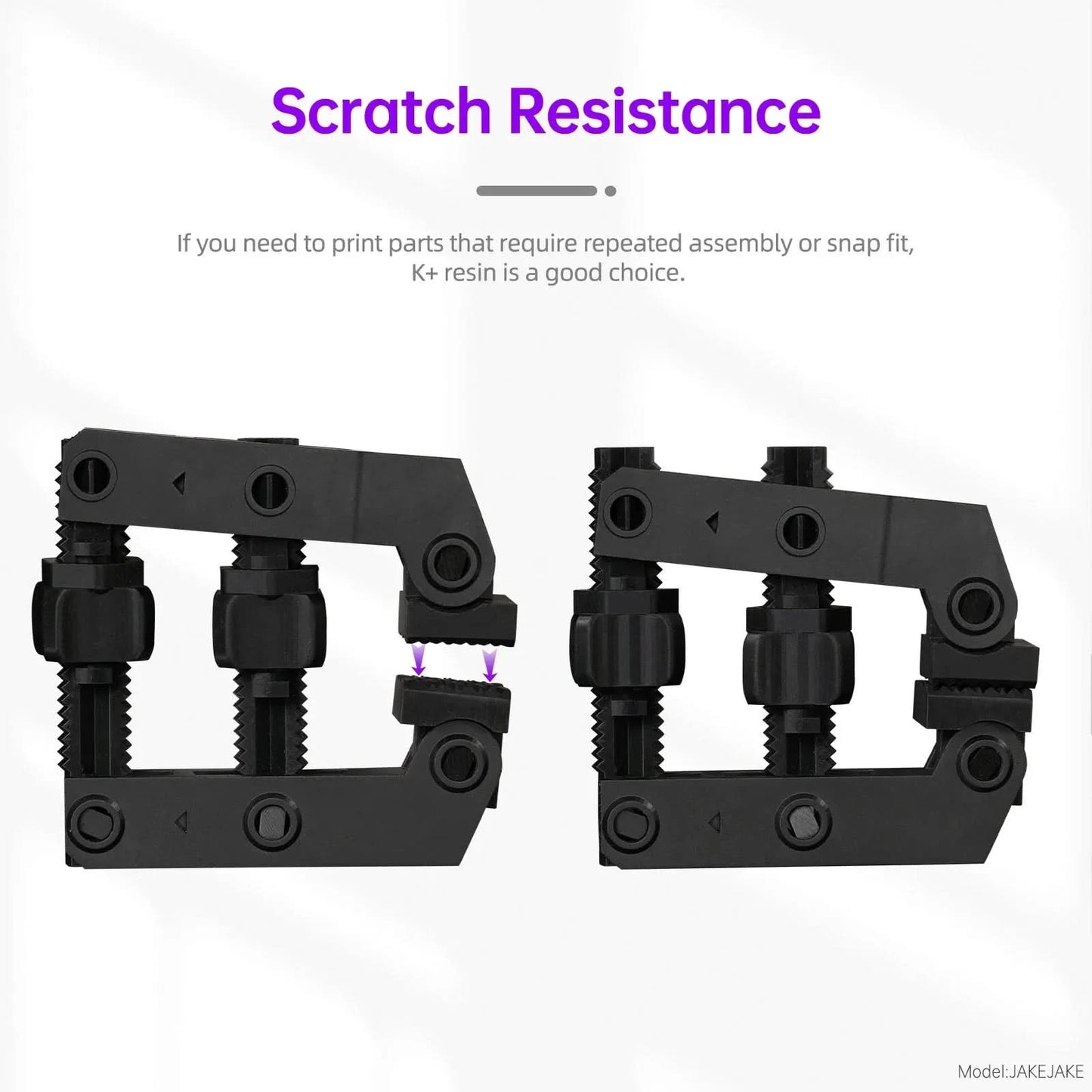 Resione K+ Tough ABS-ähnliches 3D-Harz Kratzfest Hohe Präzision UV 405nm für LCD SLA DLP Elegoo Anycubic 3D-Drucker
