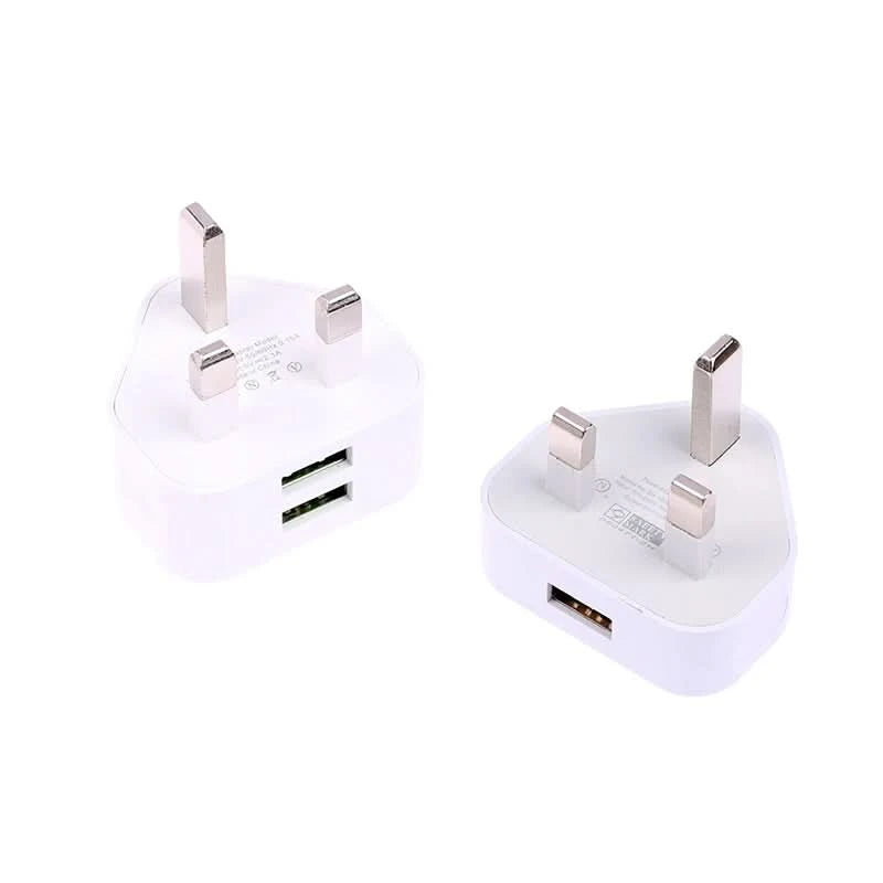 HUAHUA2025 NEU 1 Stk. Dual Port Schnellladegerät 5 V/2,1 A, UK 3-Pol Wandadapter für Telefone & Tablets, Multi-Geräte USB Lade-Hub