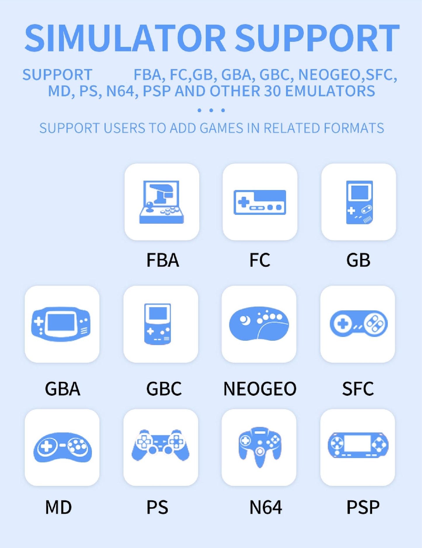 80000Games 512G POWKIDDY X55 5.5INCH IPS Screen RK3566 Handheld Game Console Linux Open-Source Retro Console HD Gifts