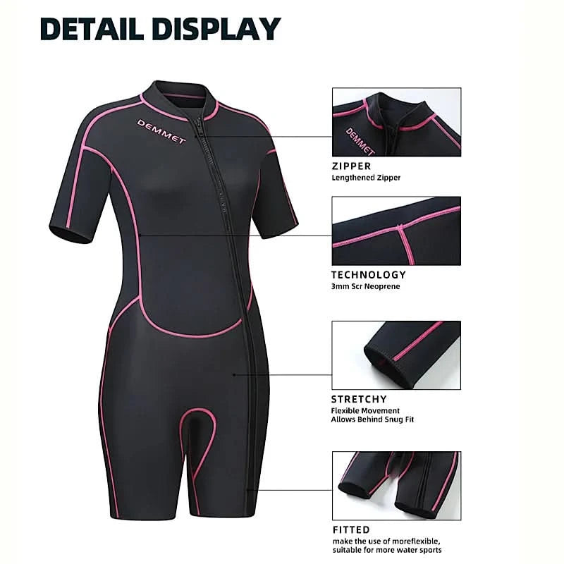 Taucher-Neoprenanzug 1,5-3 mm, einteilig, Neopren, Herren und Damen, Ganzkörper-Neoprenanzug, Sonnenschutz, warm, Badeanzug, Schwimmen, Surfen, Schnorcheln