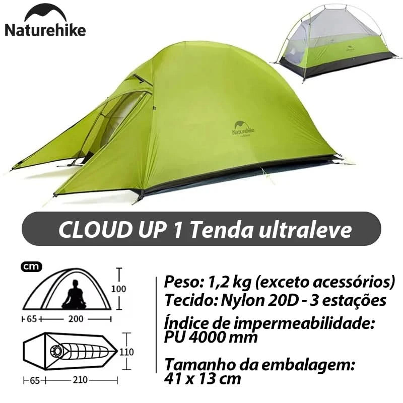 Naturehike Brazil Cloud Up 1-2-3P Camping Rucksack Outdoor Ultraleicht Wasserdichtes Zelt Camping Strandzelt
