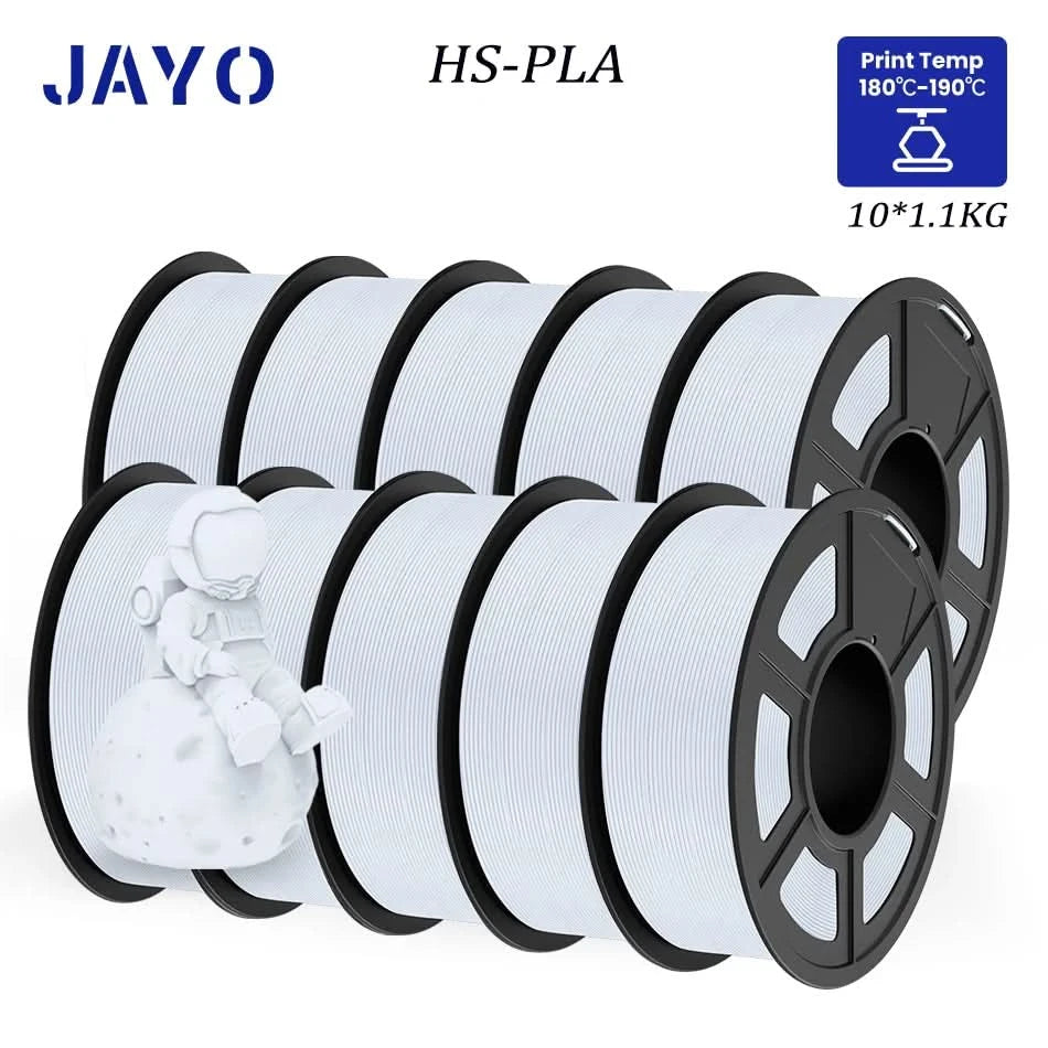 JAYO PLA / ABS / PETG / Silk / ASA / TPU / PLA+ Filament 10 Rollen 3D-Drucker-Filament 1.75MM 0.65/1/1.1KG sauber gewickeltes 3D-Filament
