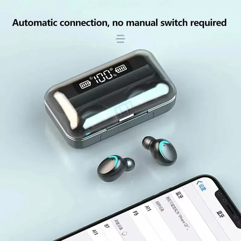 Brazil Fones de ouvido F9-5 Bluetooth sem fio Fones de ouvido Bluetooth com display LED enviados do Brasil