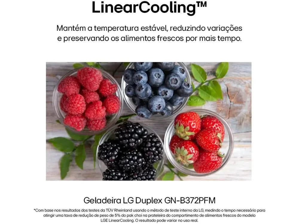 LG Frost Free Inox Duplex 375L GN-B372PFM Refrigerator/Cooler-220V