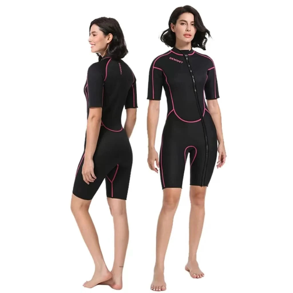 Taucher-Neoprenanzug 1,5-3 mm, einteilig, Neopren, Herren und Damen, Ganzkörper-Neoprenanzug, Sonnenschutz, warm, Badeanzug, Schwimmen, Surfen, Schnorcheln