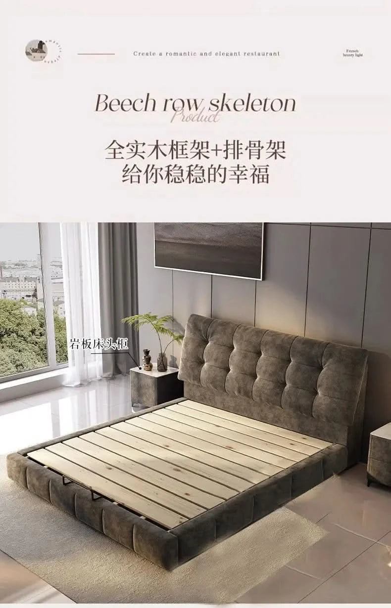Bedsroom Fancy Beds Minimalist Modern Frame Luxury Beds Nightstands Unique Muebles Para El Hogar Home Furniture Accessories