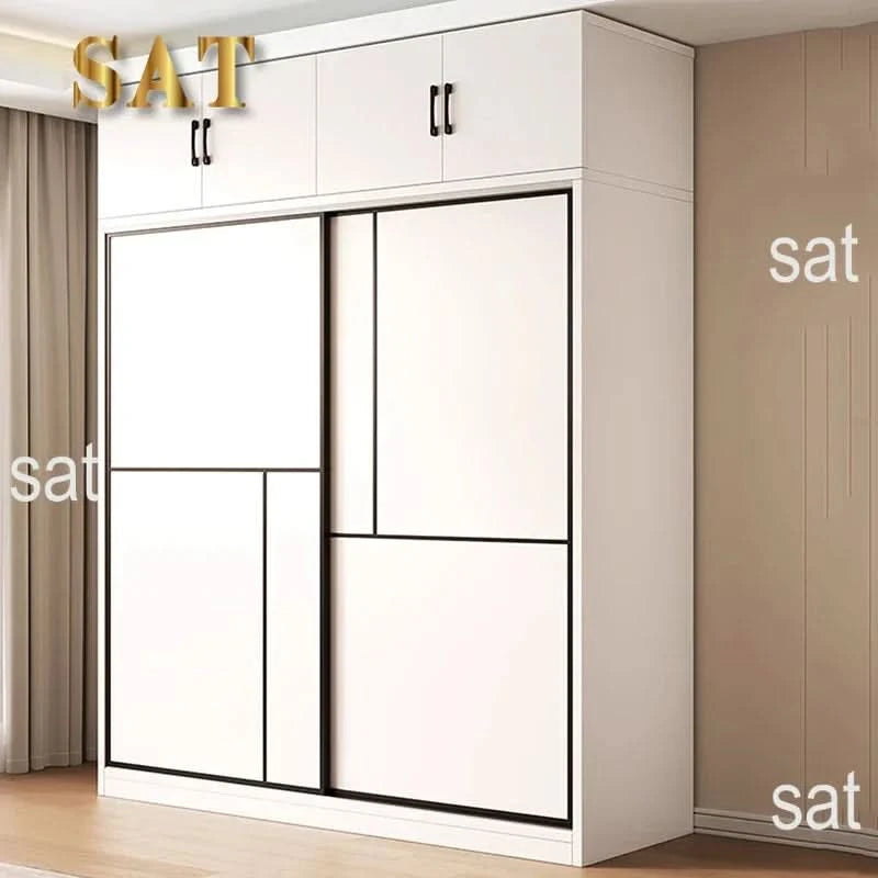 ZEco White Design Kleiderschränke Organizer Schiebetür Schlafzimmer Schrank Kleiderschränke Aufbewahrungsregal Armoires De Chambre MöbelZ