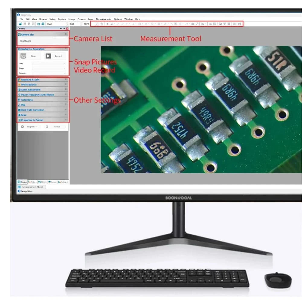 YIZHAN 4K Digital Microscope With Software, imx678 imx415 Sensor, 150X Electronic Microscope For Soldering, Reinforced Bracket