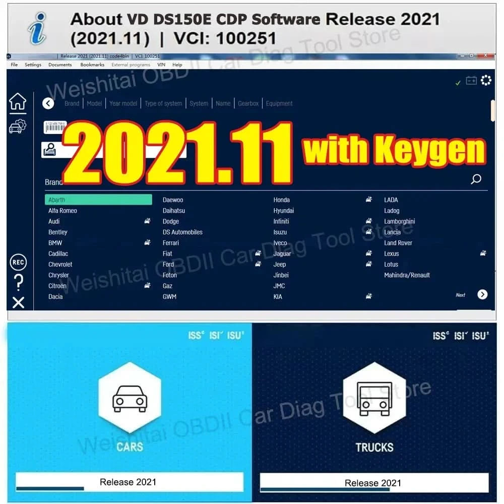 2024 NEW Diagnostic VdIJk Autocoms Pro Vd Ds150e Cdp 2021.11 KEYGEN TNESF DELPHIS ORPDC Cars Trucks Scanner BEST  Tools