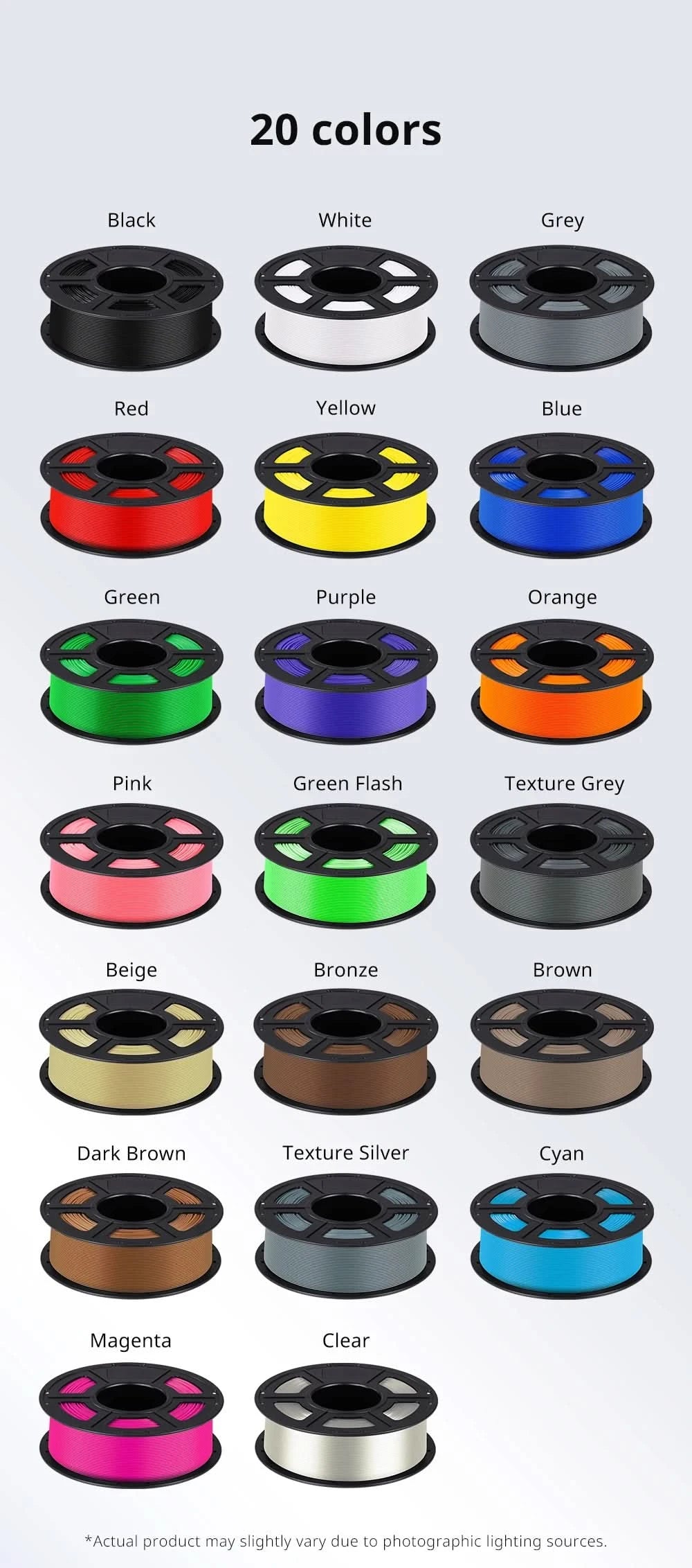 Anycubic PLA Filament 1.75mm 1kg/Rolle für FDM 3D-Drucker Druck Kunststoff Verbrauchsmaterial für Kobra 2 Neo Pro Max Plus