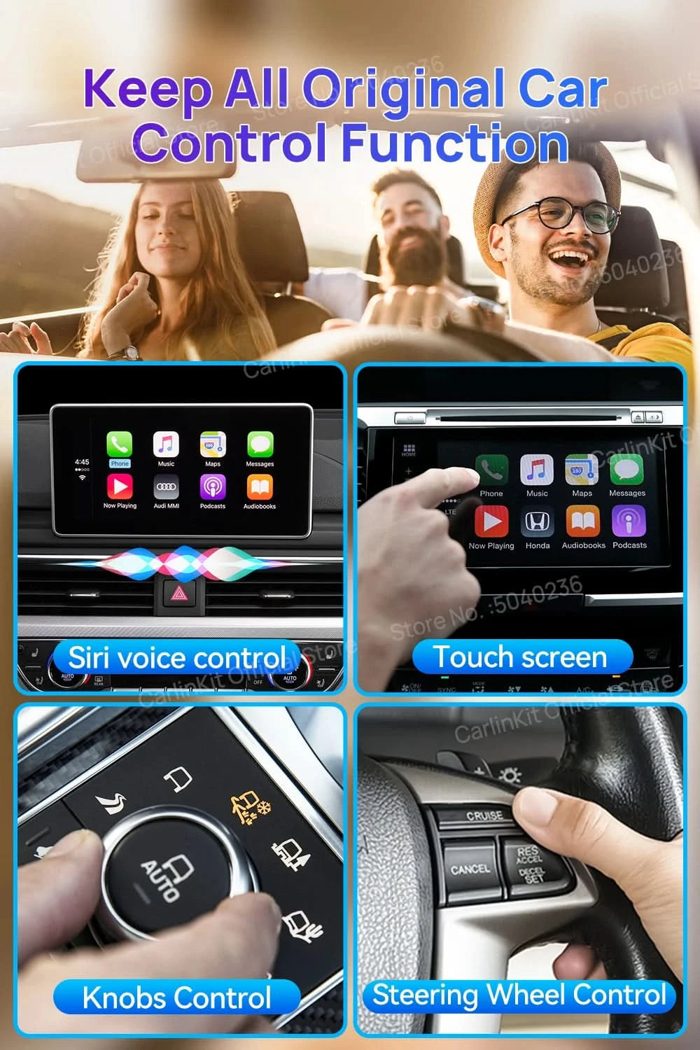 2026 CarlinKit CarPlay AI Box Android 13.0 SM6225 8-Core Android Auto Wireless CarPlay Adapter 2.4+5GGPS 64G 128G FOTA-Upgrade
