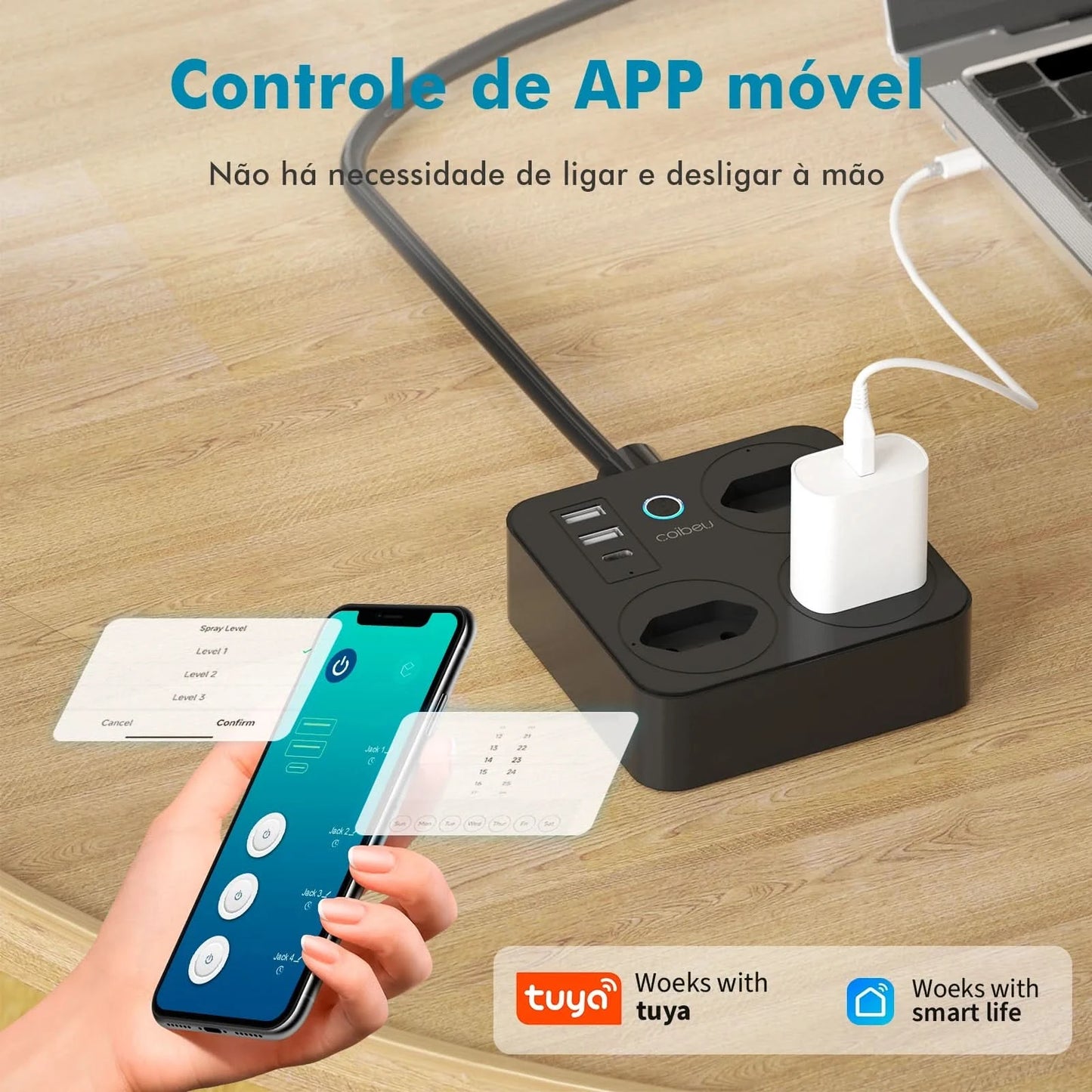 Smart Switch with socket, Brazil line filter, smart plug, USB socket, Smart Switch, Smart Socket