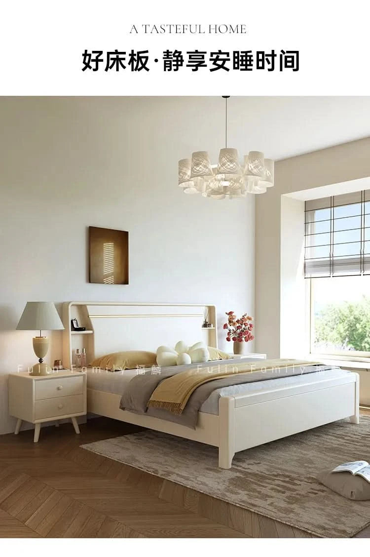 Bedside Table White Double Bed Wooden Bedding Teen Girls Queen Size Double Bed Frame High Clearance Hotel Bedroom Furnitures