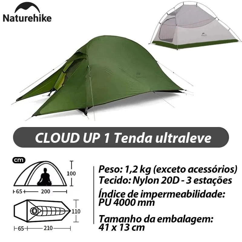 Naturehike Brazil Cloud Up 1-2-3P Camping Travel Backpack Outdoor Ultralight Waterproof Tent Camping Beach Tent