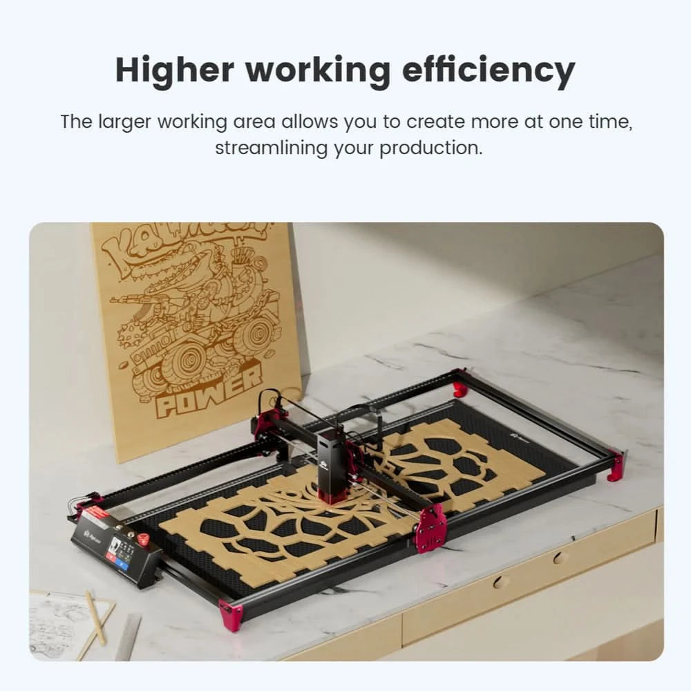 AlgoLaser DIY KIT MK2 10W for New Beginner Wood Engraving Mini Machine for DIY Crafting Glass Leather Engraving Area 400X435MM