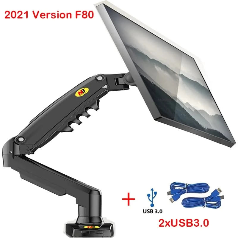 F80 Gasfeder 17-30 Zoll Desktop-LED-LCD-Monitorhalterung Arm Ergonomische Gasfeder Flexi-Halterung Belastung 2~9kg