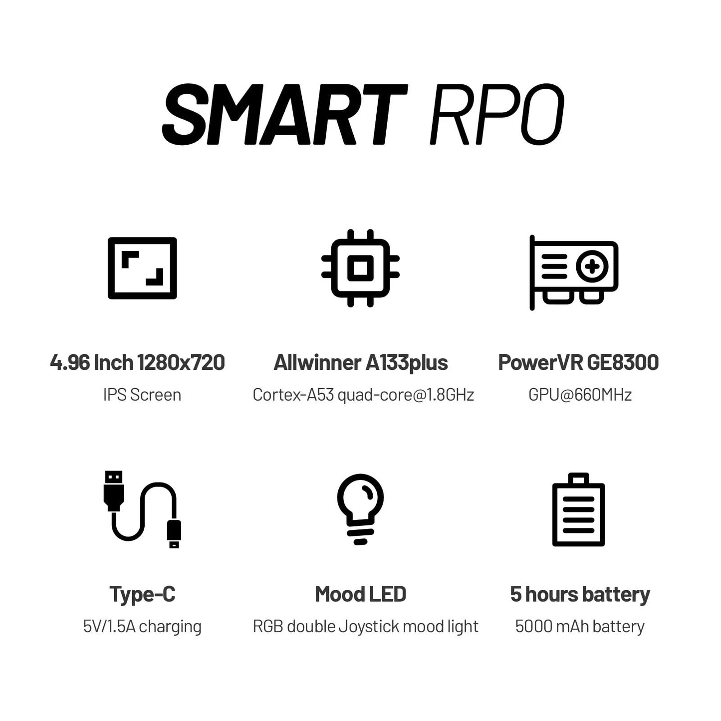 Trimui Smart Pro Handheld-Spielekonsole Linux-System 4,96-Zoll-IPS-Bildschirm Joystick RGB-Beleuchtung Smartpro Retro-Videospiel-Player Geschenk