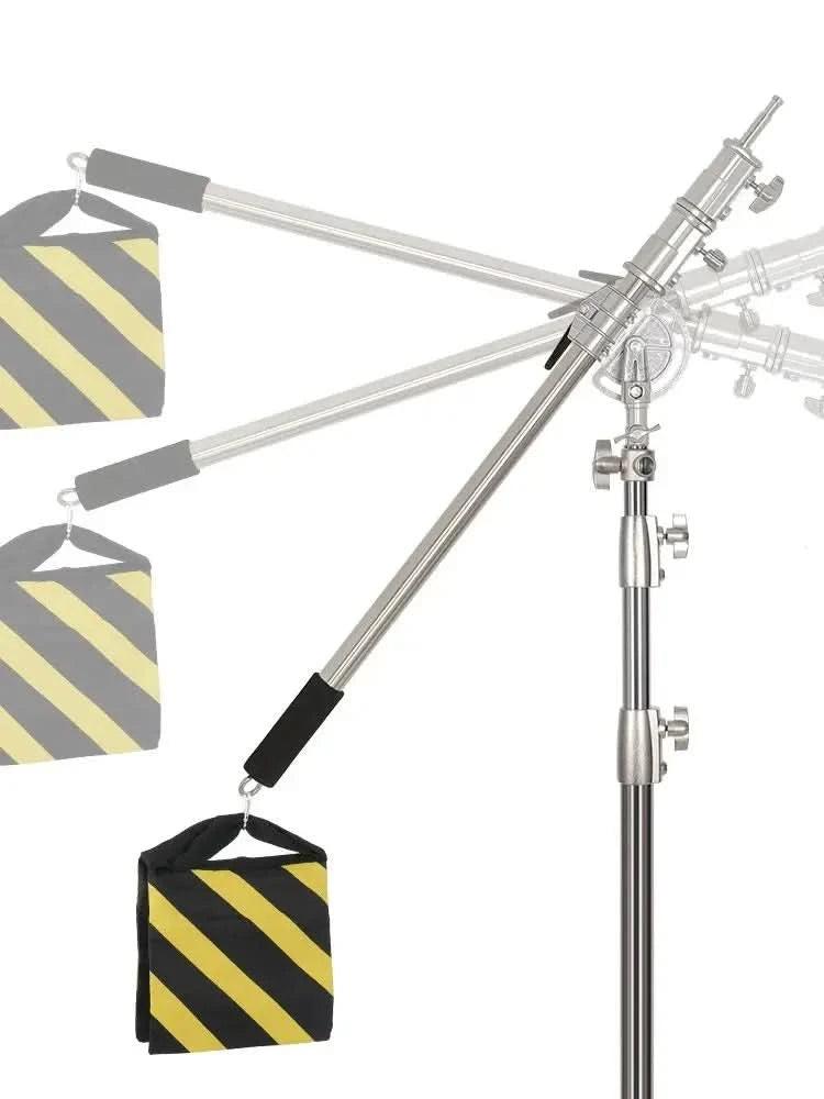 Cross Arm 2.49m Crane Lifting Frame Studio Photo Telescopic Boom Arm Top Light Stand With Sandbag for Speedlite