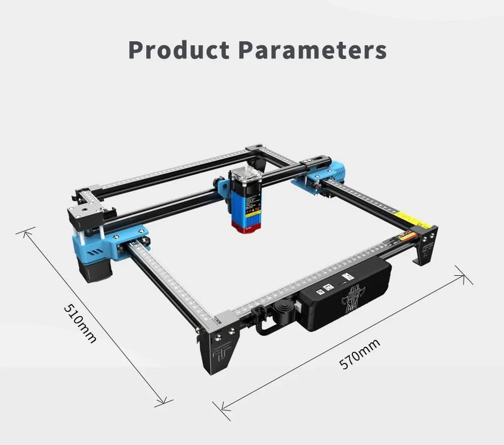 Twotrees 40W/80W Woodworking CNC Laser Engraver TTS PRO Wifi APP Control Metal Glass Ceramic Engraving Wood MDF Acrylic Cutting