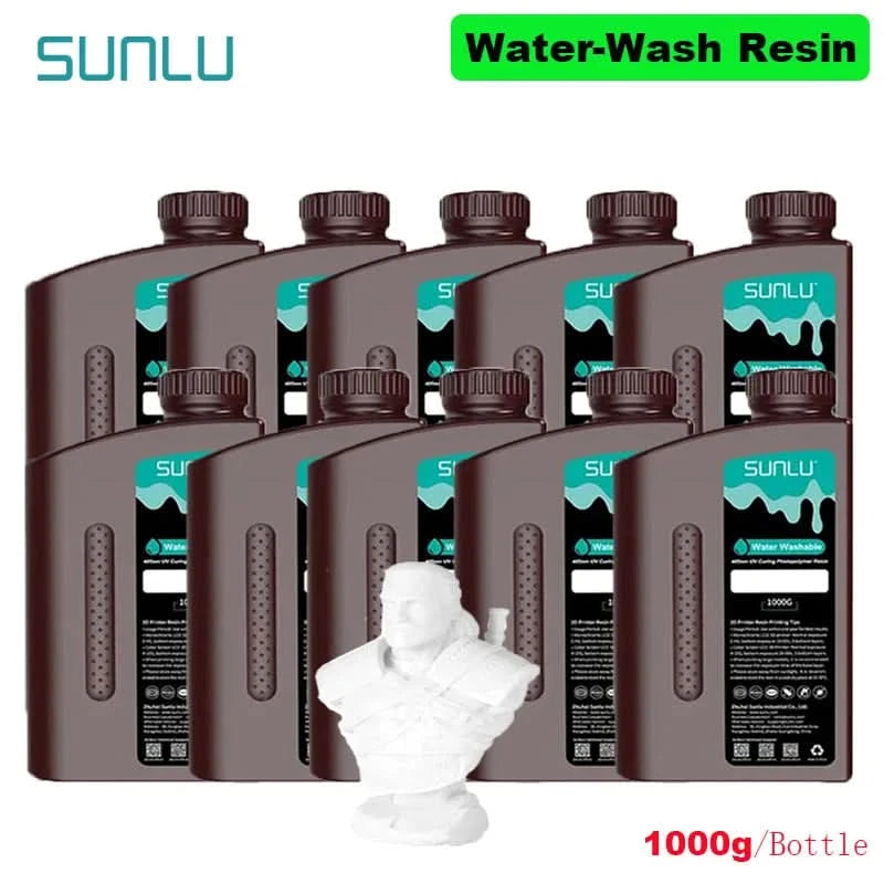 SUNLU 10KG  Standard / Water-Wash 3D Resin 405nm UV Resin For most SLA/DLP/LCD 3D Printer Material UV Sensitive 1kg