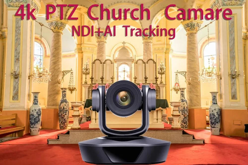 4K PTZ-Kamera mit 10x 20x Zoom, HDMI, SDI, LAN, USB, NDI, POE, 60FPS, 30FPS Videokonferenzkamera zur Unterstützung von Live-Übertragungen in Kirchen
