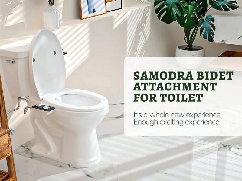 Samodra Toiletten-Bidet-Dusche, ultradünner Bidet-Toilettensitzaufsatz, nicht-elektrischer Bidet-Sprayer, Dual-Düsen, vordere und hintere Reinigung