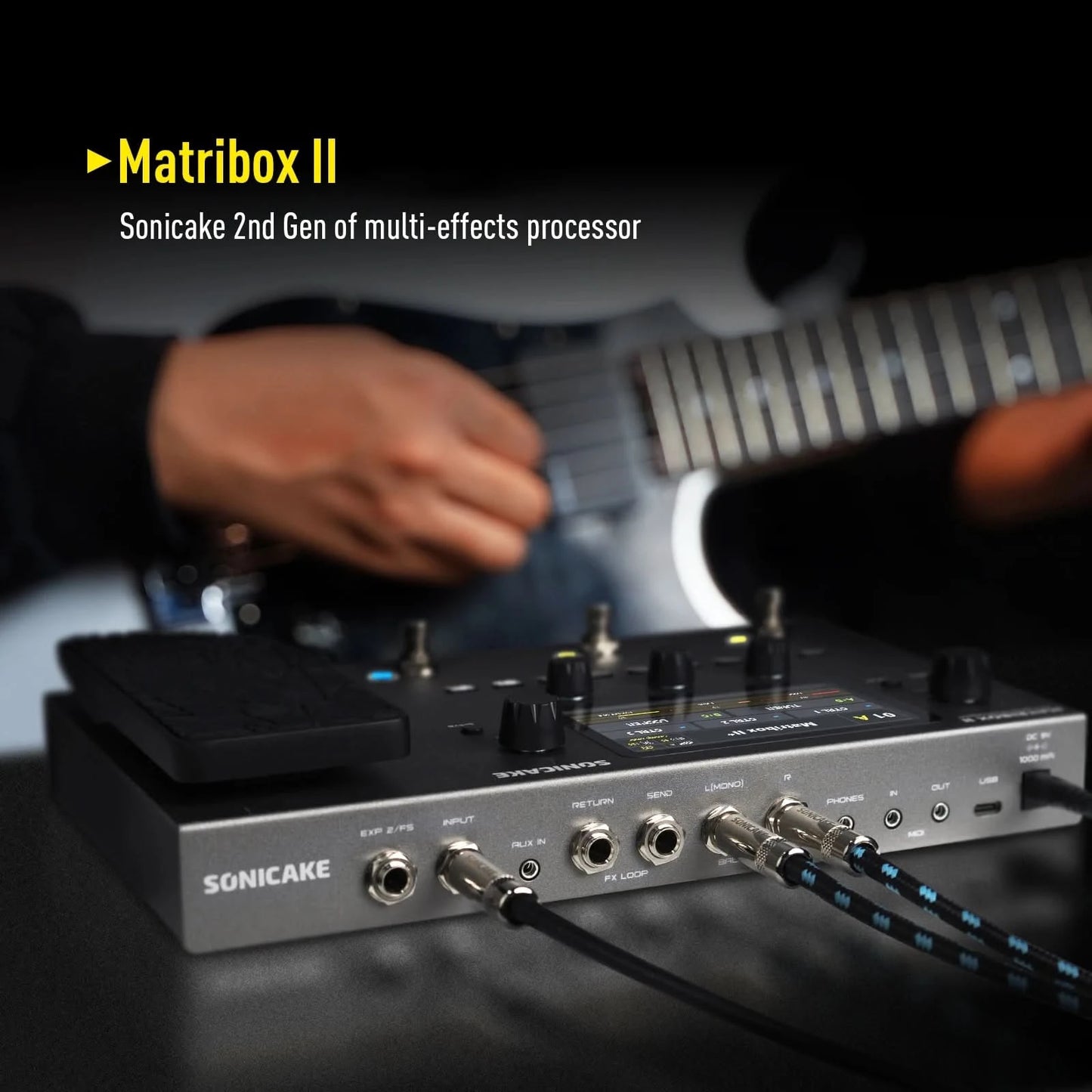 SONICAKE Matribox II Brasil New Guitar Bass Amp Modeling Multi-Effects Processor with Expression Pedal FX Loop MIDI Stereo USB