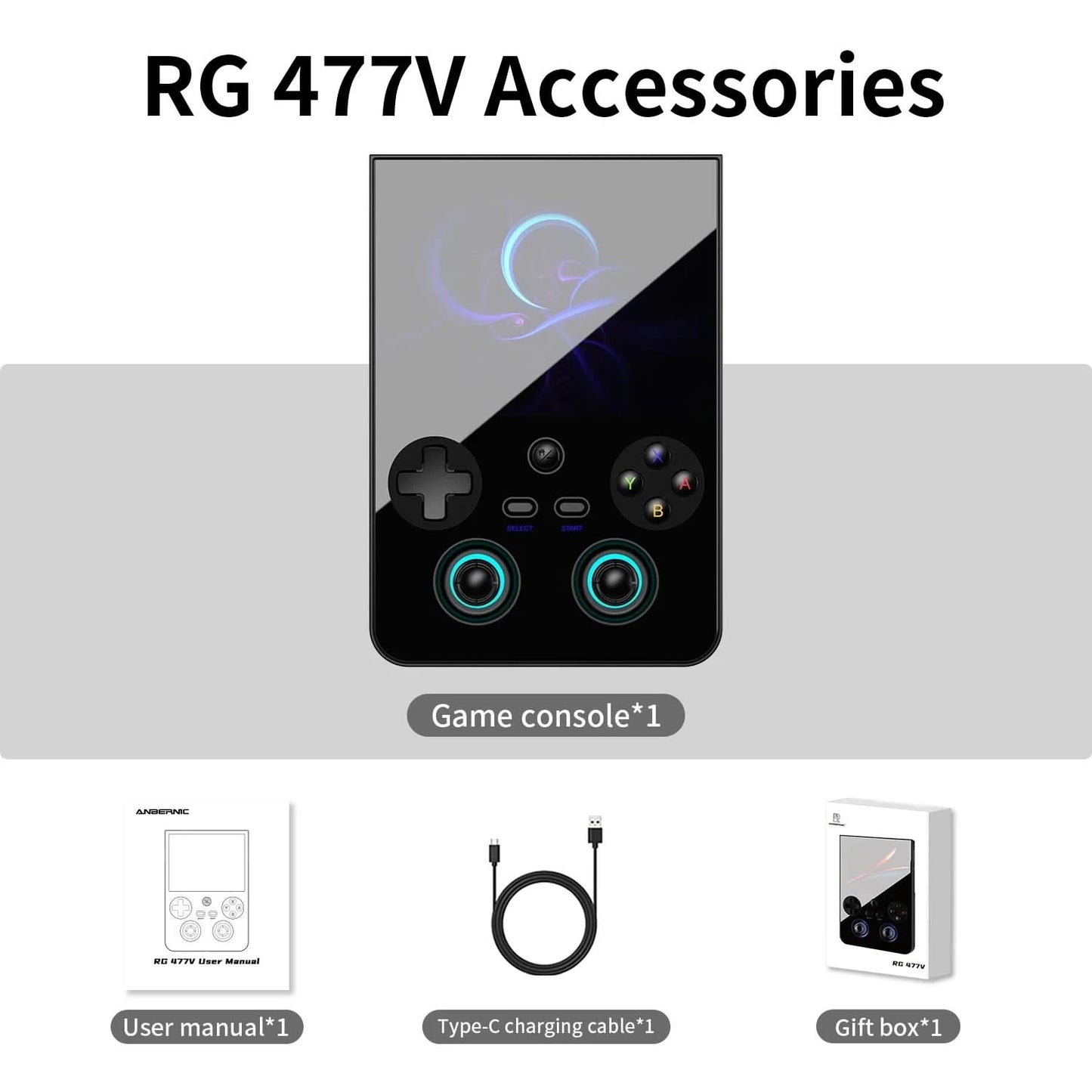 Anbernic RG477V Retro Handheld Video Game Console 4.7 LTPS In-Cell display Android14 5G SOC chip Video Player PSP PS2 RG 477V