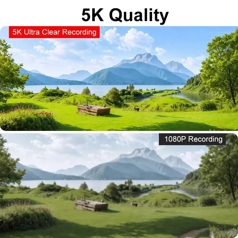 K28 5K Ultra Clear Handheld Action-Kamera 1,69 Zoll Gesichtserkennung Automatische 270°-drehbare Linse Verfolgungsaufnahmen Sport-Daumenkamera