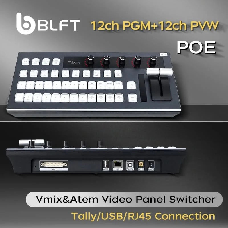 Atem controller black magic switchboard control panel livestream atem mini camera blackmagic vMix software video switcher