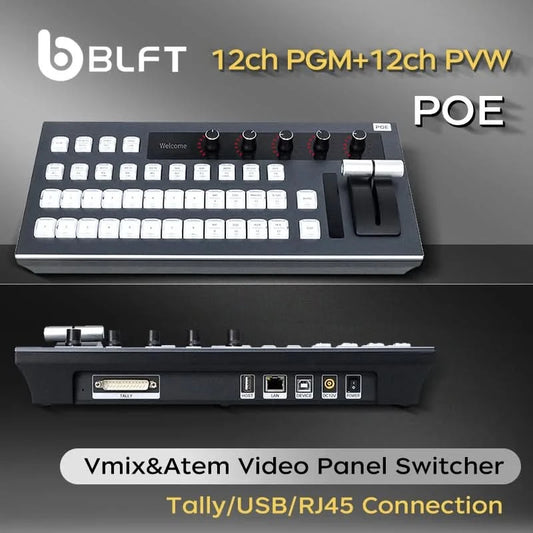 Atem controller black magic switchboard control panel livestream atem mini camera blackmagic vMix software video switcher